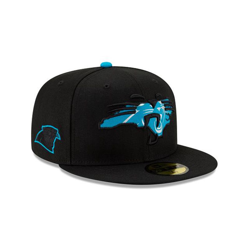 NFL Carolina Panthers State Logo Reflect 59Fifty Fitted (MXX5676) - Black New Era Caps